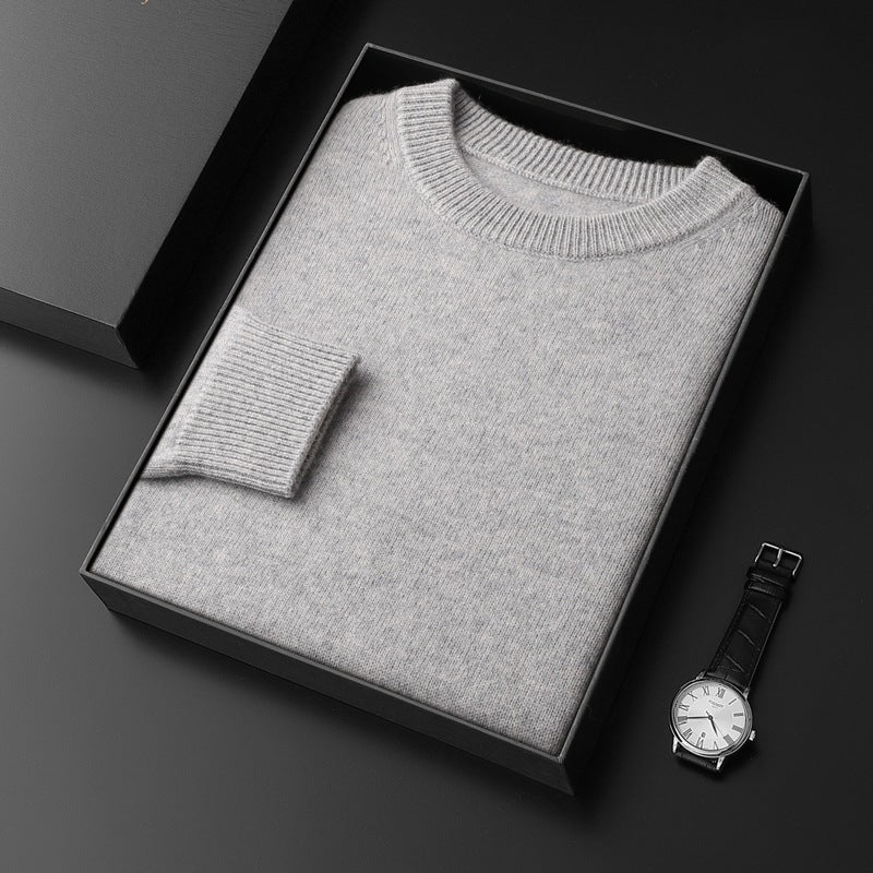 Herren Rundhals-Pullover im Kaschmir‑Look mit extraweichem Flor und Geschenkbox Echoarchiv