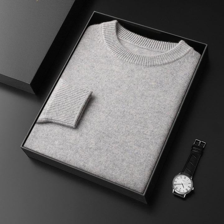 Herren Rundhals-Pullover im Kaschmir‑Look mit extraweichem Flor und Geschenkbox Echoarchiv