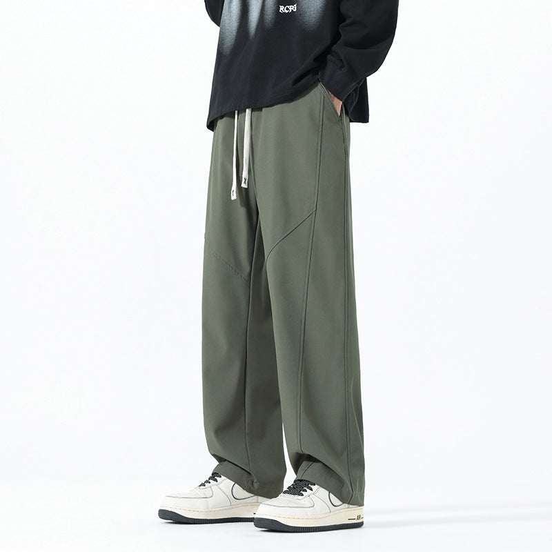 Herren Weite Relaxed‑Fit Freizeithose mit Tunnelzugbund und Teilungsnähten Echo Archiv