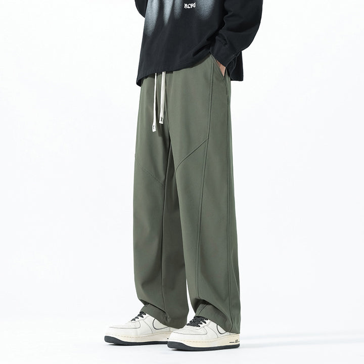 Herren Weite Relaxed‑Fit Freizeithose mit Tunnelzugbund und Teilungsnähten Echo Archiv