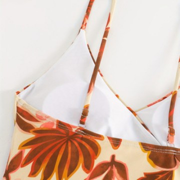 Damen Eleganter Blumenmuster Einteiler Badeanzug Echo Archiv