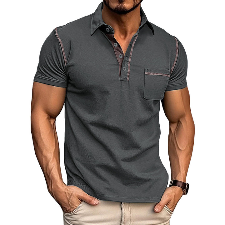 Herren Kurzarm-Poloshirt mit modernem Schnitt und praktischer Brusttasche Echoarchiv