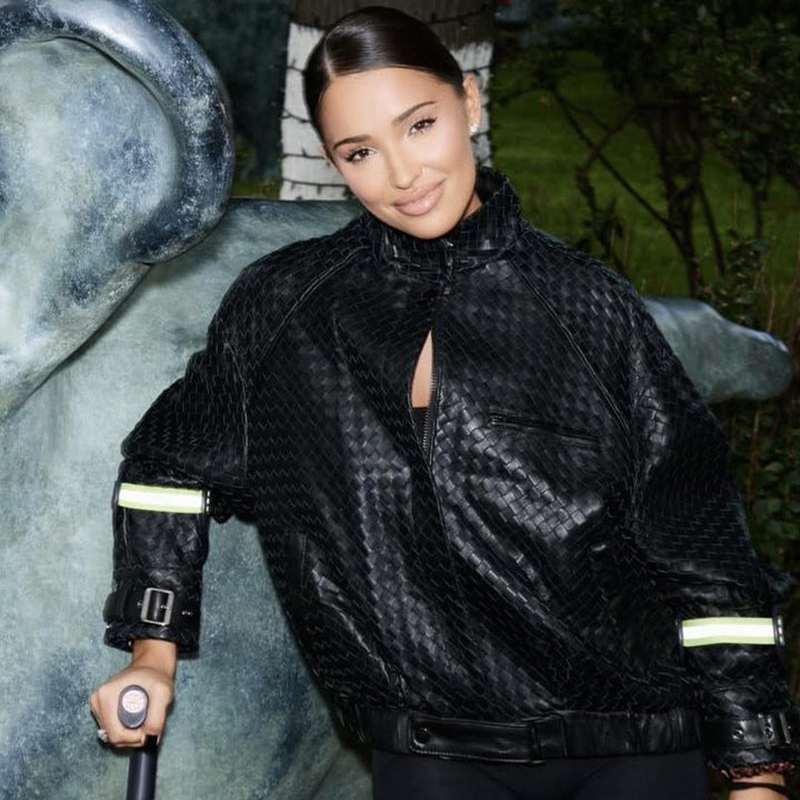 Damen Boxy-Outdoor-Bomberjacke mit hohem Kragen und reflektierenden Bündchen Echoarchiv