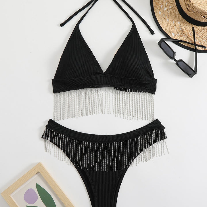 Damen Triangel-Bikini mit festlichem Fransen-Design Echo Archiv