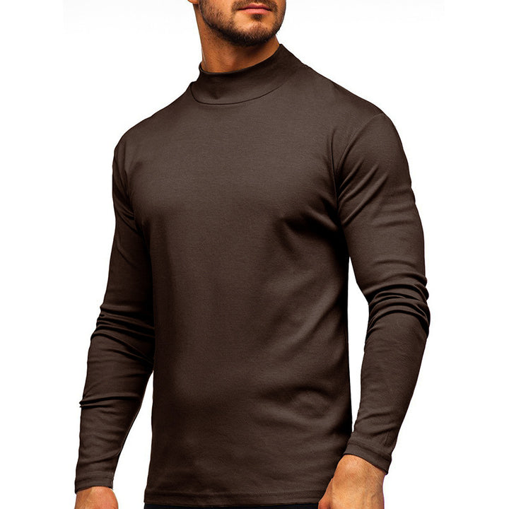 Herren Rollkragen-Langarmshirt aus atmungsaktiver Baumwolle Echoarchiv