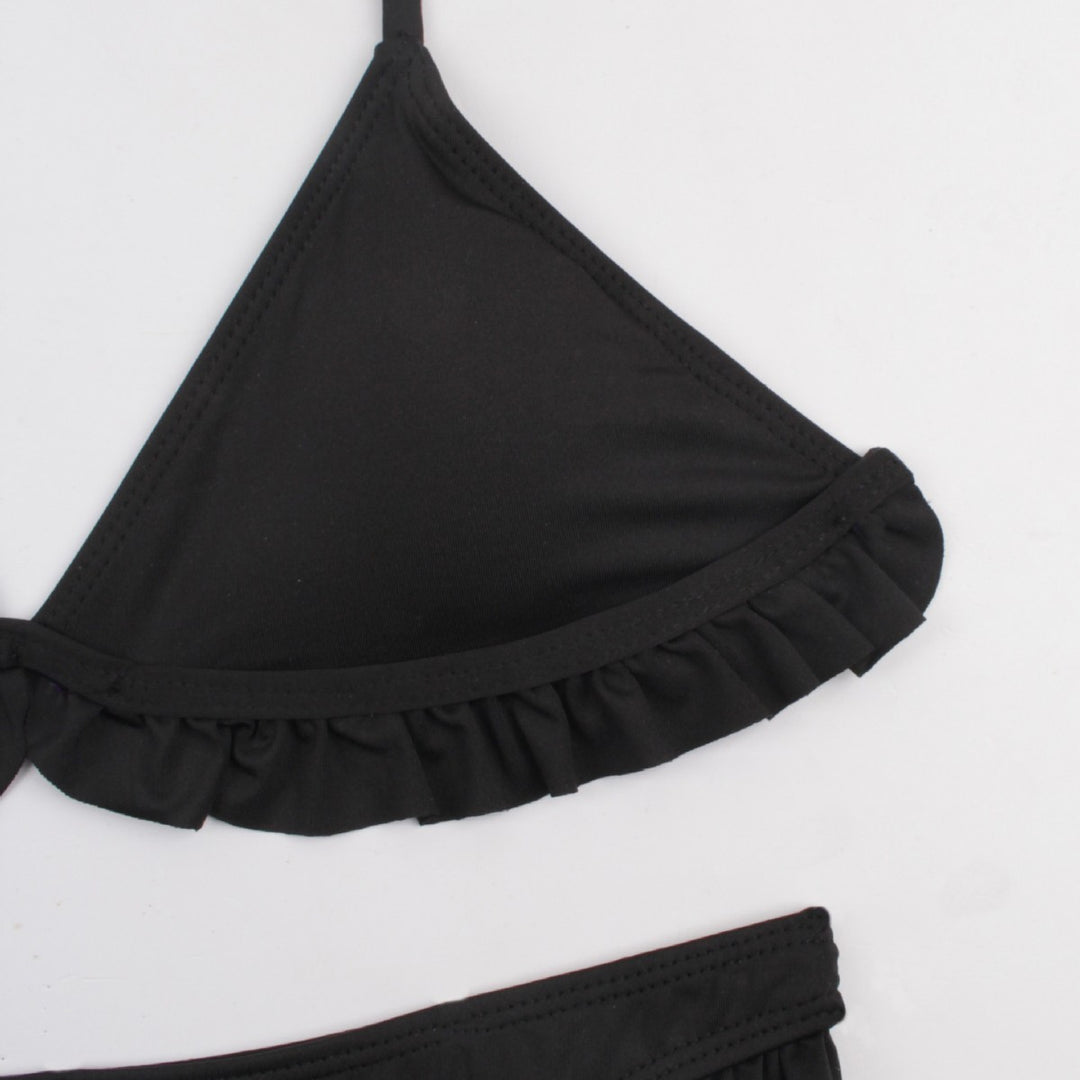 Damen Bikini-Set mit verspielten Rüschendetails und dreieckigem Oberteil Echo Archiv