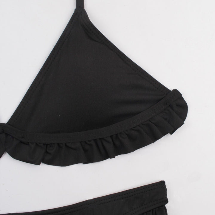 Damen Bikini-Set mit verspielten Rüschendetails und dreieckigem Oberteil Echo Archiv