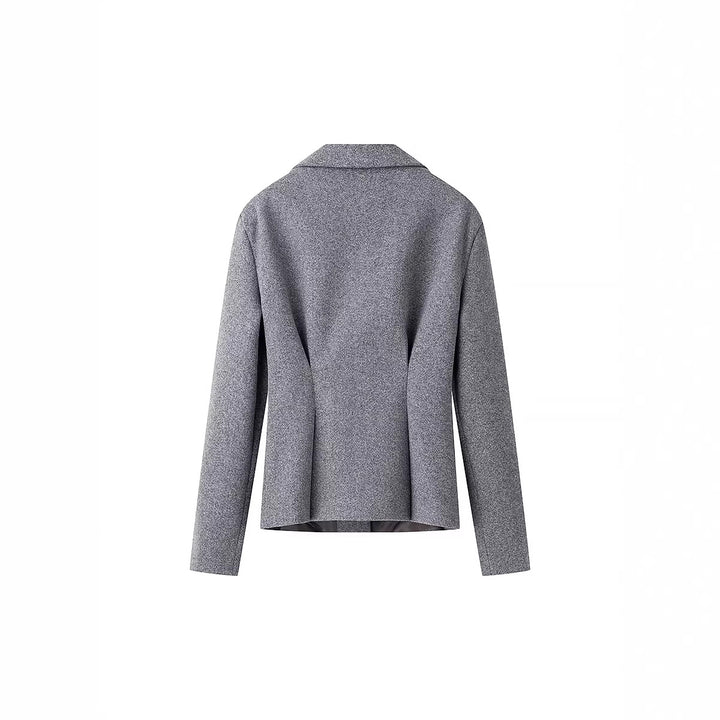 Damen Elegantes Wollmix-Kostüm mit tailliertem Kurzblazer und ausgestelltem Midirock Echo Archiv