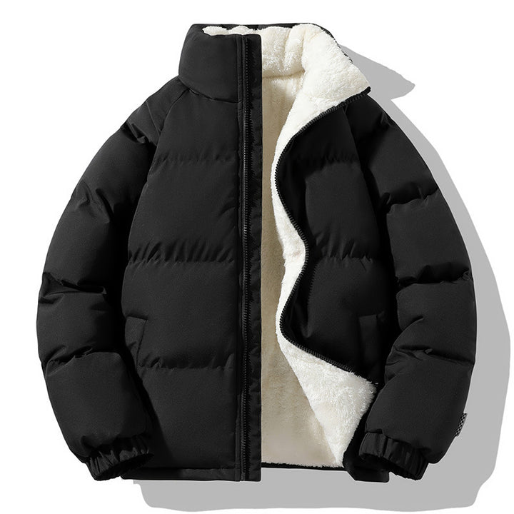 Damen Kurzpolar-Steppjacke mit Teddyfutter, Boxy‑Cut & verdecktem Reißverschluss Echoarchiv