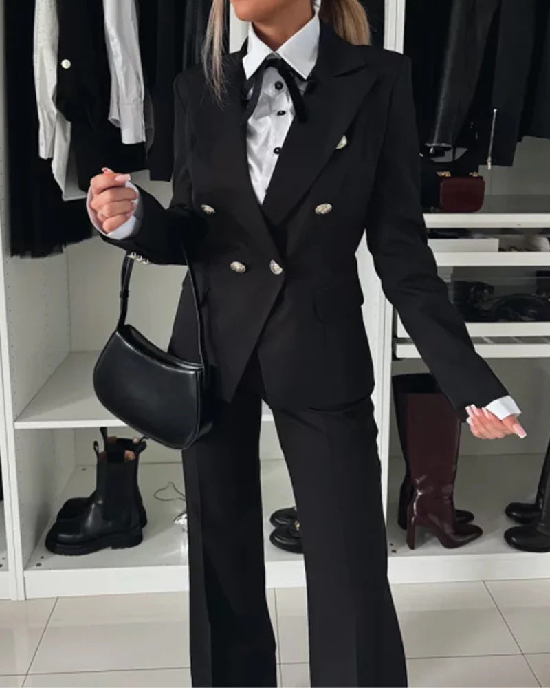 Damen Elegantes Blazer-Set mit weiter Hose Echo Archiv