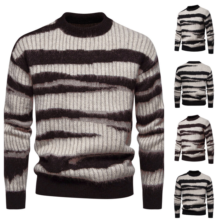 Herren modischer Strickpullover mit einzigartigem Streifenmuster Echoarchiv