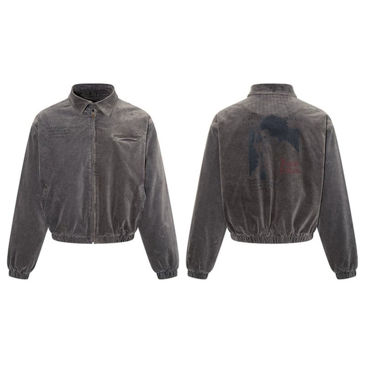Herren Cord-Blousonjacke mit Reißverschluss, elastischem Saum und Brustpaspel Echoarchiv
