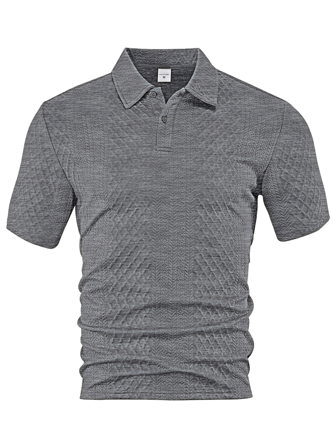 Herren kurzärmeliges Polohemd mit strukturiertem Design Echoarchiv