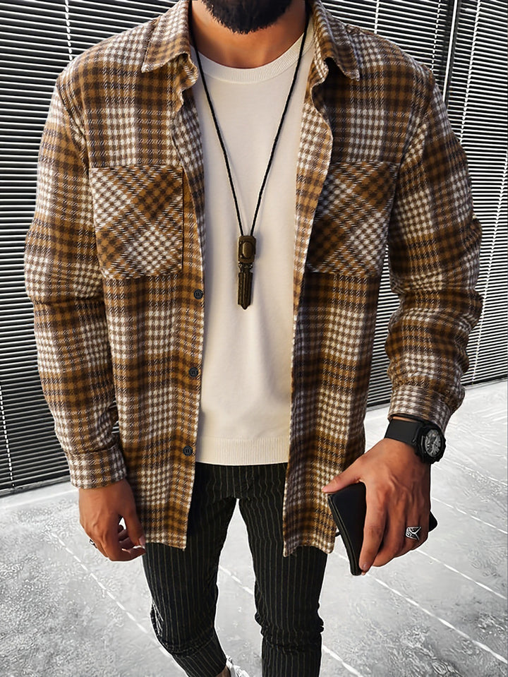 Herren Karierte Flanell Hemdjacke Echoarchiv