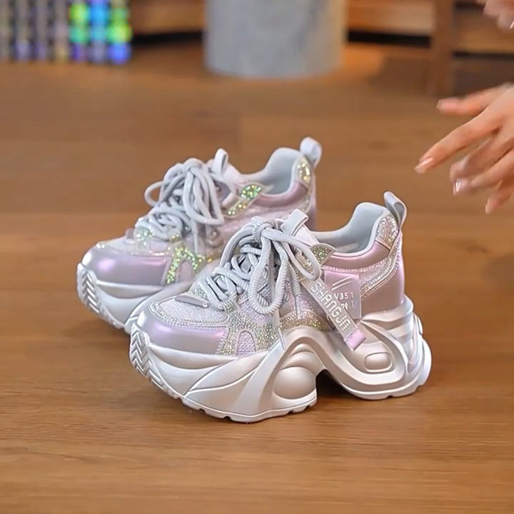 Damen Chunky Sneakers mit reflektierenden Elementen und innovativer Dämpfung Echo Archiv