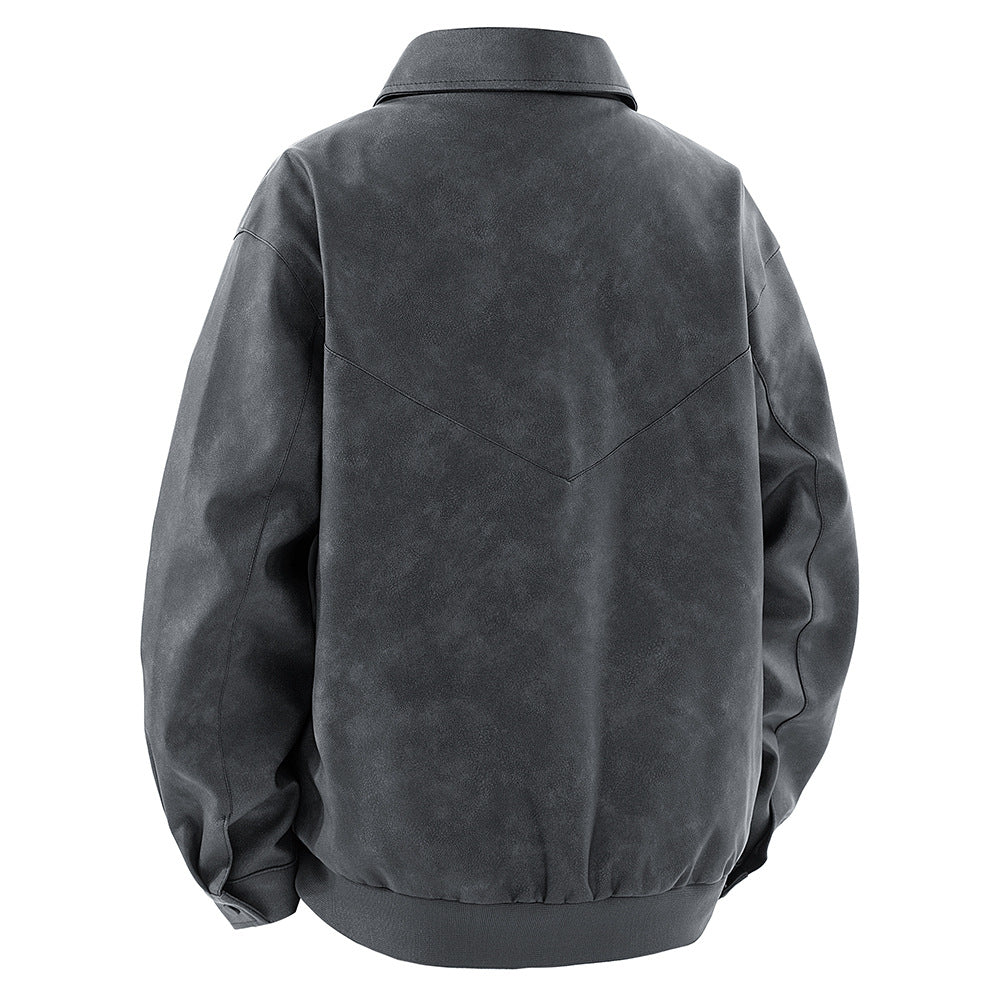 Herren Kunstlederjacke im modernen Schnitt mit vielen praktischen Taschen Echoarchiv