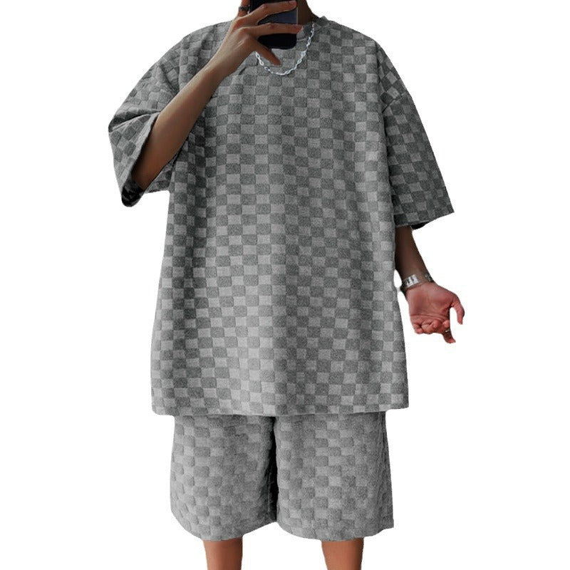 Unisex Sommerliches Freizeit-Set aus strukturierter Baumwolle Echoarchiv