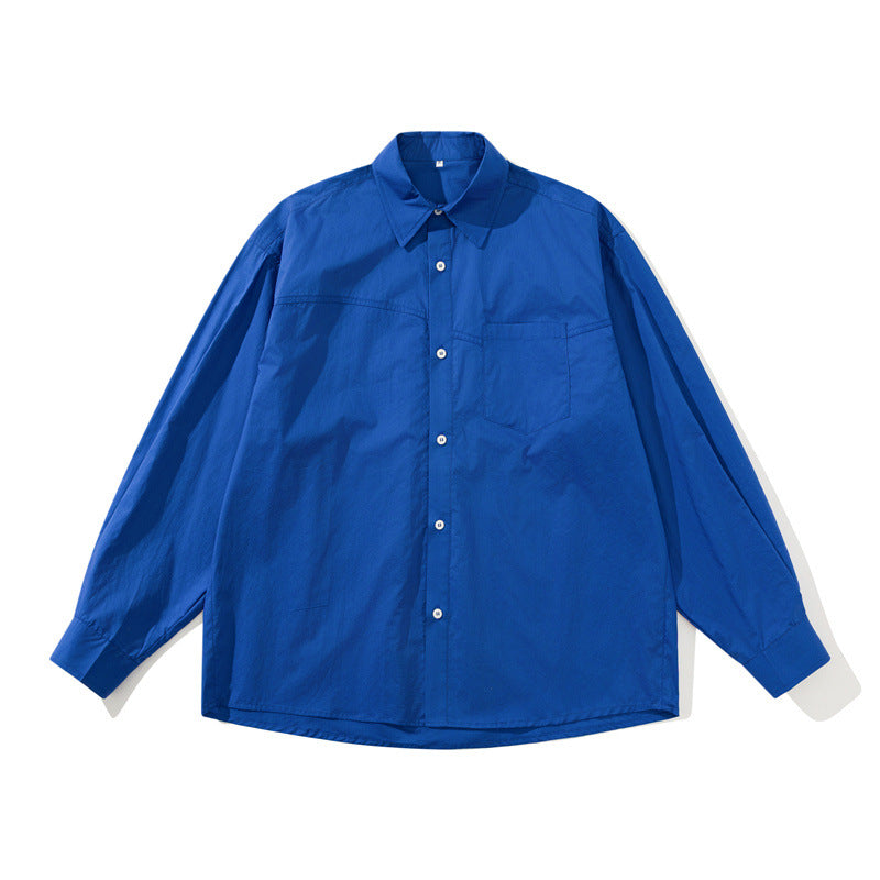 Unisex Leichtes Oversize-Hemd im Boxy-Cut mit Brusttasche und abgerundetem Saum Echoarchiv