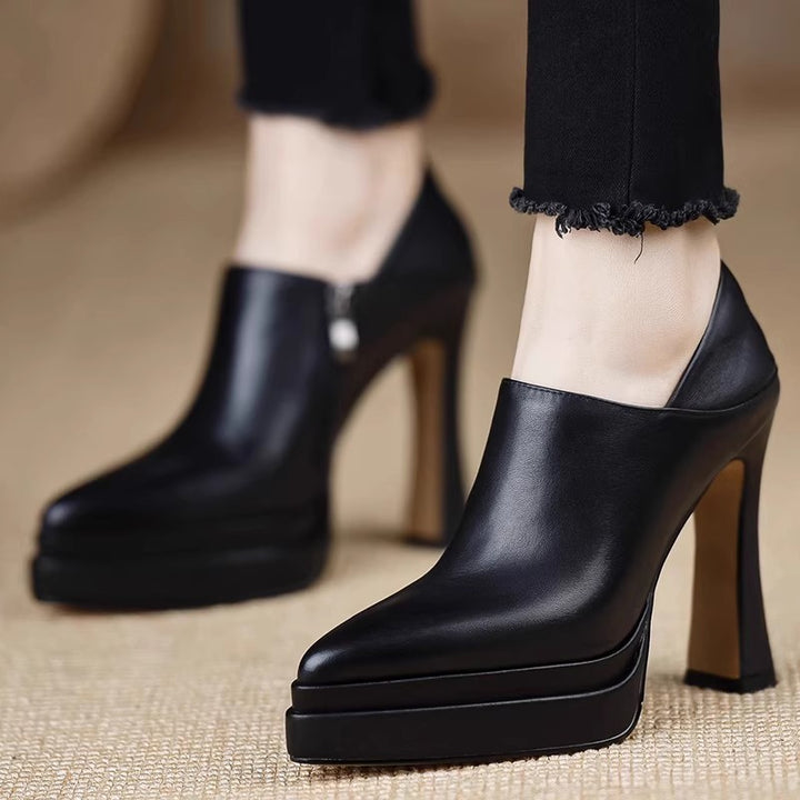 Damen Elegante Plateau-Stiefeletten mit Reißverschluss Echo Archiv