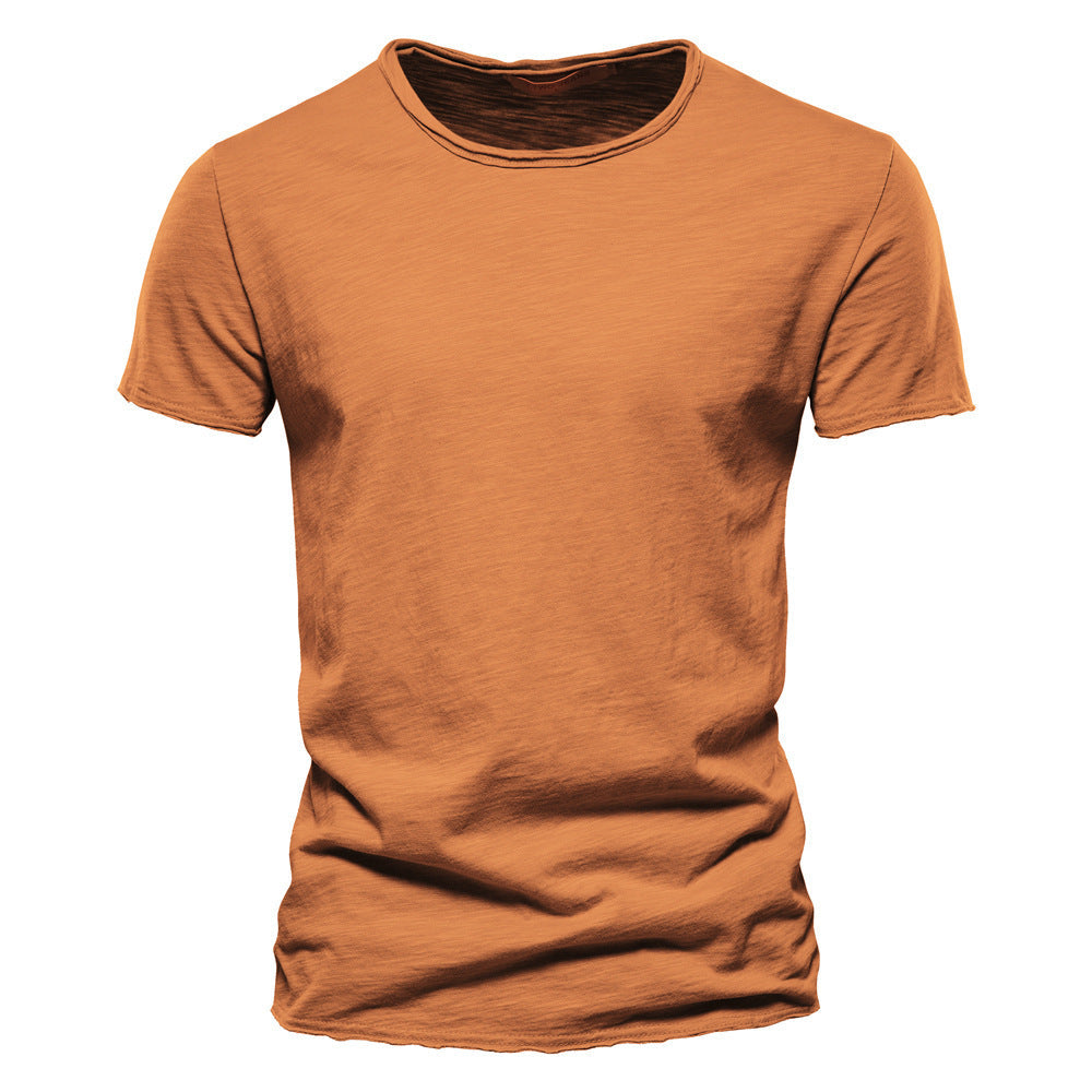 Herren nan leichtes Baumwollshirt mit Rundhalsausschnitt und schlanker Passform Echoarchiv