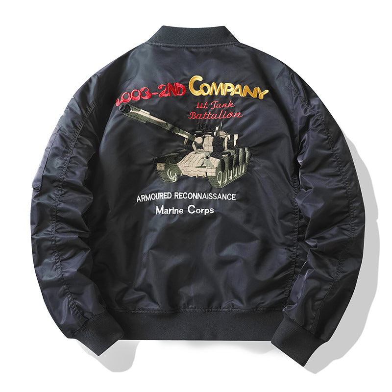 Herren Stylische Bomberjacke mit aufwendigen Applikationen Echo Archiv