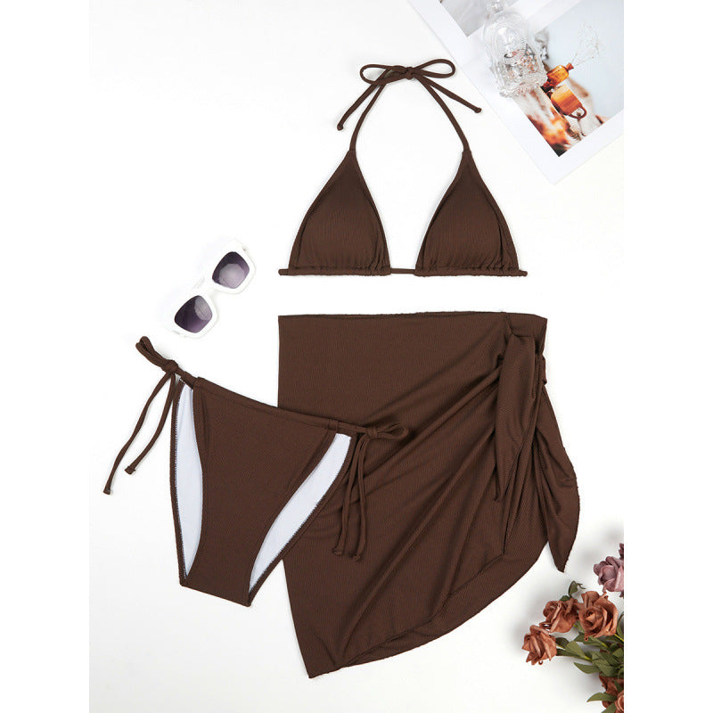 Damen Triangel-Bikini-Set mit elegantem Wickelrock und verstellbaren Trägern Echo Archiv