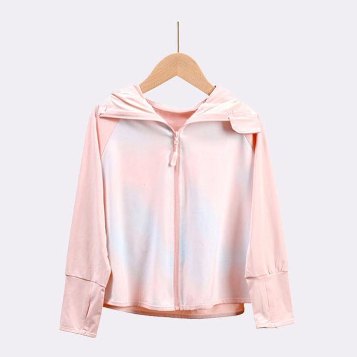 Mädchen funktionale UV-Schutzjacke mit Kapuze Echo Archiv