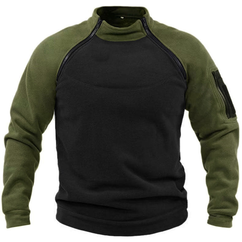 Herren funktioneller Fleece-Pullover mit hohem Kragen Echoarchiv