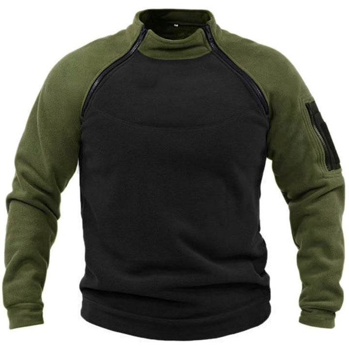 Herren funktioneller Fleece-Pullover mit hohem Kragen Echoarchiv