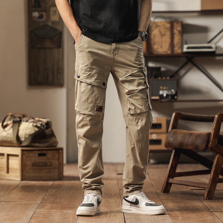 Herren robuste Cargo-Hose mit elastischem Bund und multifunktionalen Taschen Echoarchiv