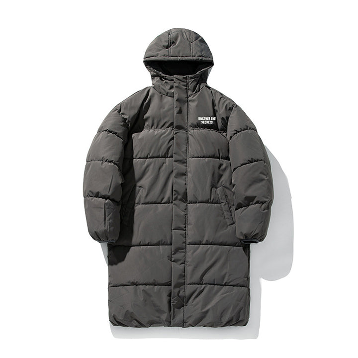 Unisex Wattierter Steppmantel mit Kapuze, Thermofutter und Tunnelzugsaum Echo Archiv