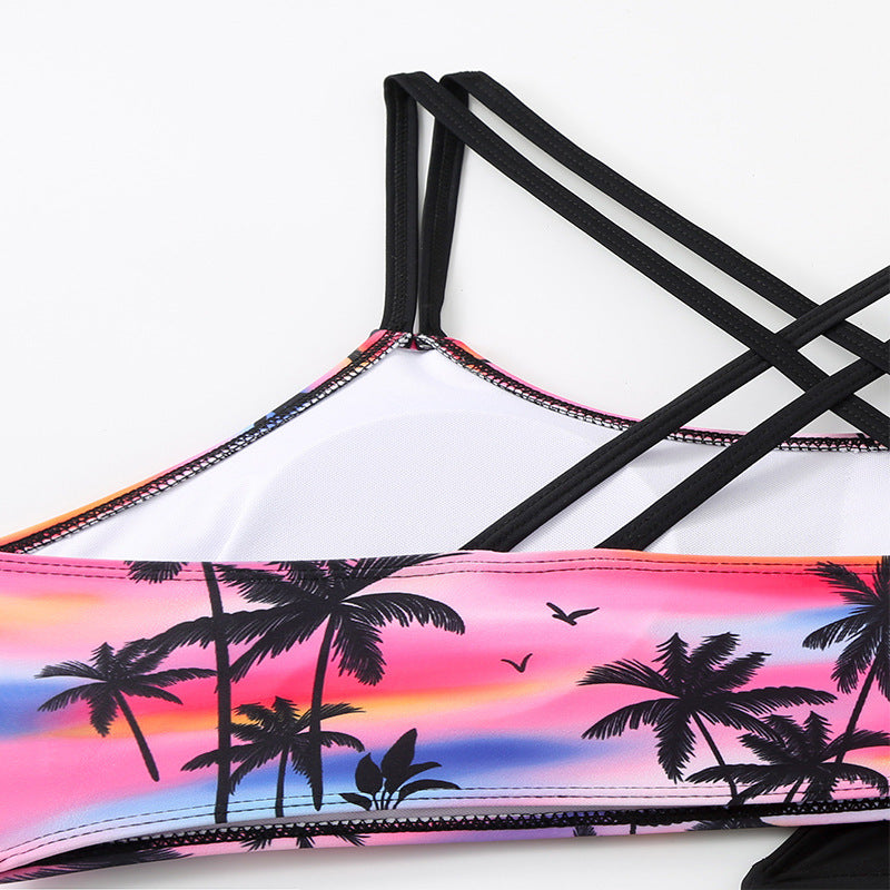 Damen Sportliches Bikini-Set mit lockerer Tank-Top und modischen Shorts Echo Archiv