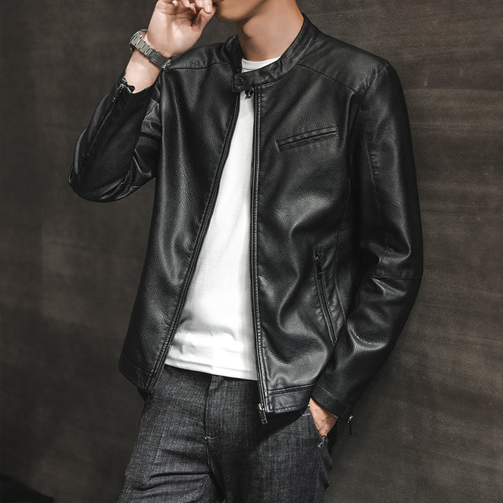 Herren Moderne Kunstlederjacke Echo Archiv