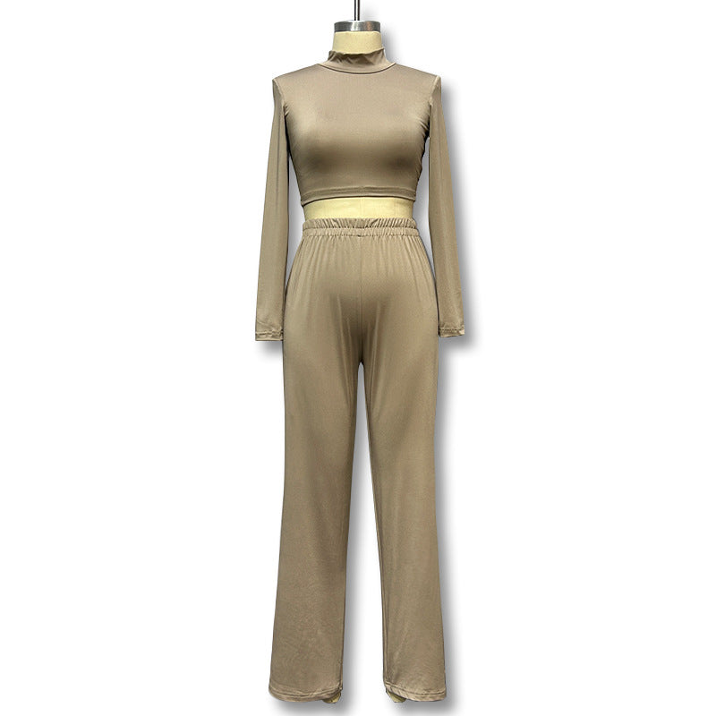 Damen Sportliches Set aus Langarm-Oberteil und elastischer High-Waist-Hose Echo Archiv