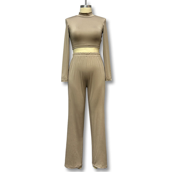 Damen Sportliches Set aus Langarm-Oberteil und elastischer High-Waist-Hose Echo Archiv