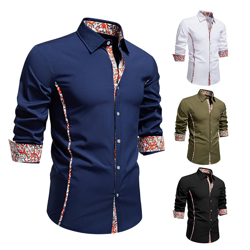 Herren Elegantes Hemd mit kreativem Floral-Muster und modernen Akzenten Echoarchiv