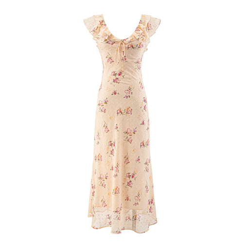 Damen Maxikleid mit floralem Design und eleganten Rüschendetails Echo Archiv