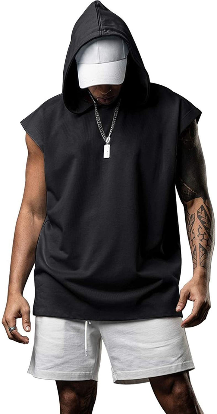 Herren Kapuzen-Tanktop mit modischem Schnitt und praktischer Kängurutasche Echoarchiv