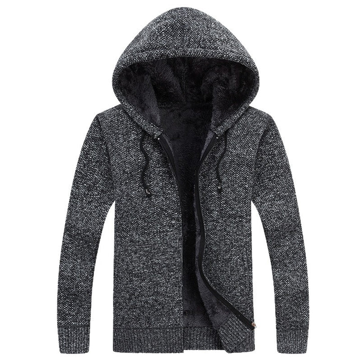 Herren bequeme Fleece-Jacke mit Kapuze und weichem Innenfutter Echoarchiv