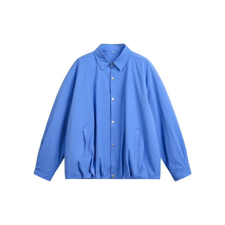 Herren Oversize Coachjacke mit Druckknopf‑Verschluss und geradem Saum Echoarchiv