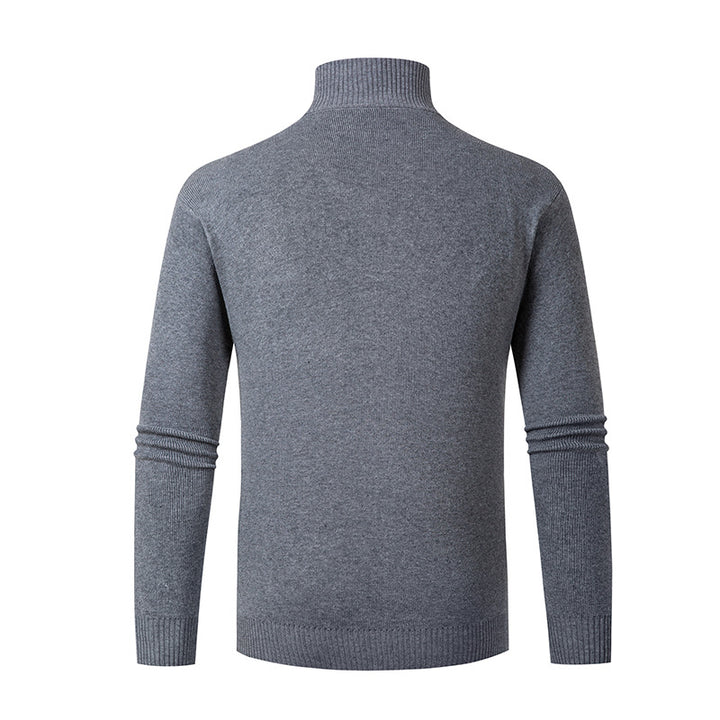 Herren modische Strickjacke mit hohem Kragen und Reißverschluss Echoarchiv