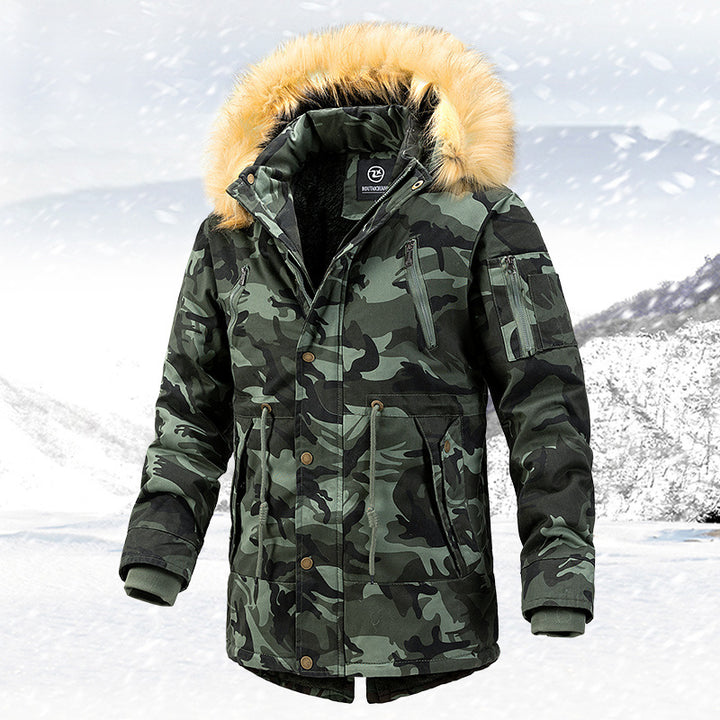 Herren warme Camouflage Parka mit abnehmbarer Kapuze Echoarchiv