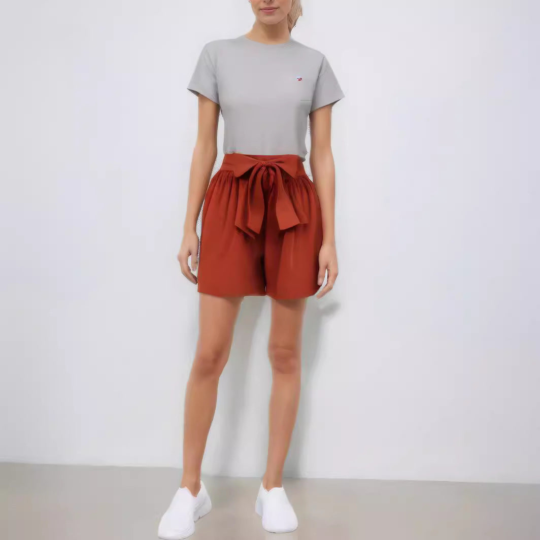 Damen Modische Wickelhose mit Bindegürtel Echo Archiv