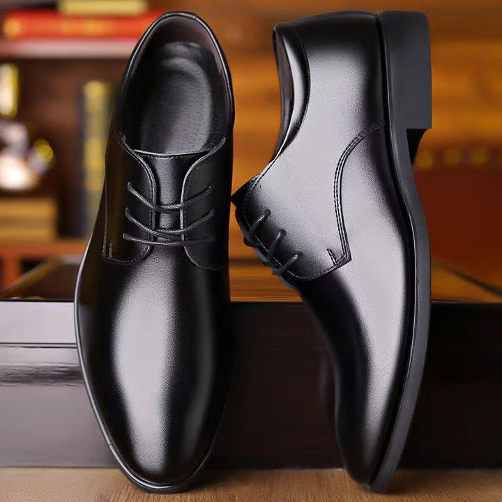 Herren Elegante Derby-Business-Schnürschuhe aus Glattleder mit schmaler Leiste Echoarhiv