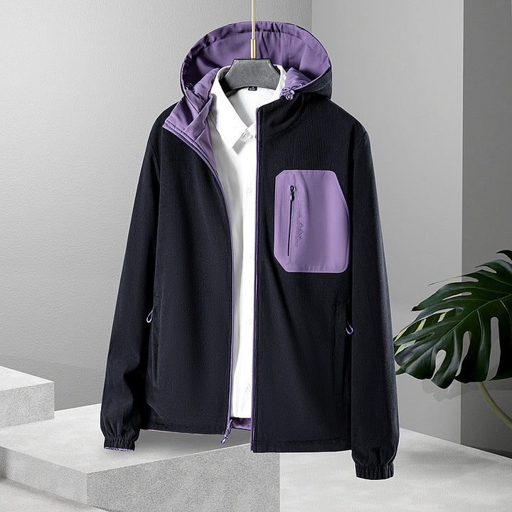 Damen Leichte wasserdichte Softshelljacke mit Kapuze und Brust-Reißverschlusstasche Echo Archiv
