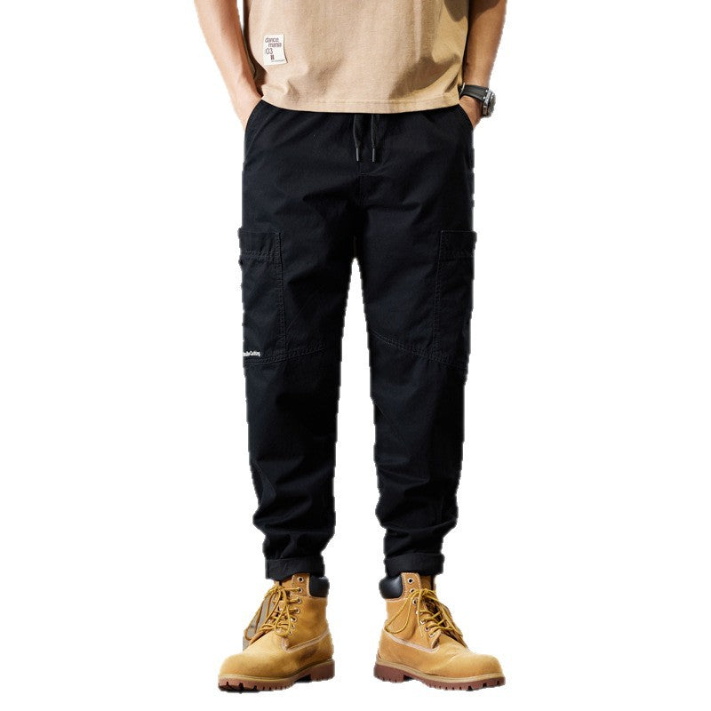 Herren Baumwoll-Twill Joggerhose im Tapered-Schnitt mit Tunnelzug und gekrempeltem Saum Echo Archiv
