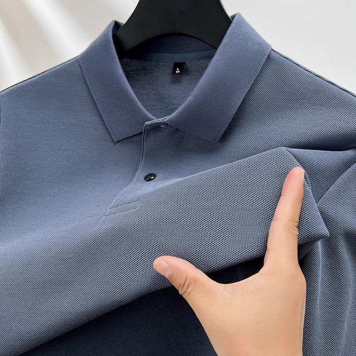 Herren Poloshirt mit langem Arm aus atmungsaktivem Funktionsmaterial Echoarchiv
