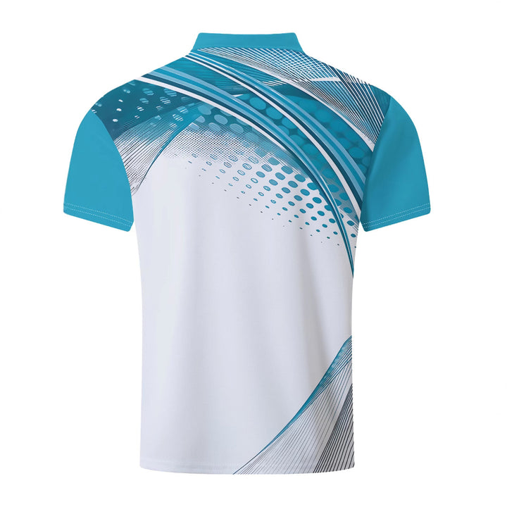 Herren Poloshirt mit dynamischem Grafikdesign und atmungsaktivem Gewebe Echoarchiv