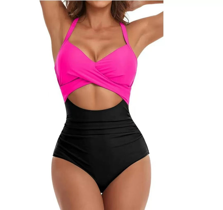 Damen Einteiliger Bikini mit modischem Cut-Out und Animal-Print Echo Archiv
