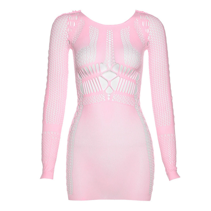 Damen Netzkleid mit langen Ärmeln Echo Archiv